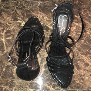 Jessica Simpson Black Strappy Heel